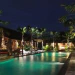 ubud virgin villa-private villa 6 bedroom-night light reflections